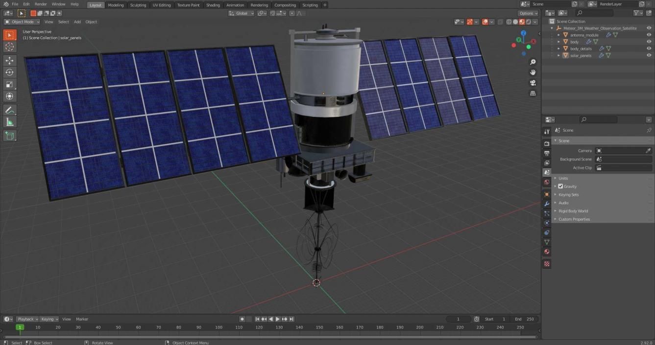 3D Meteor 3M Weather Observation Satellite 2