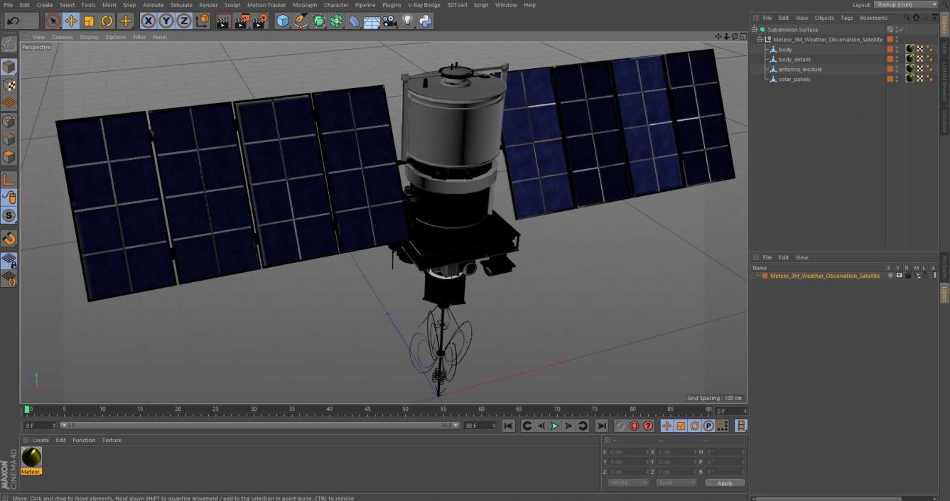 3D Meteor 3M Weather Observation Satellite 2