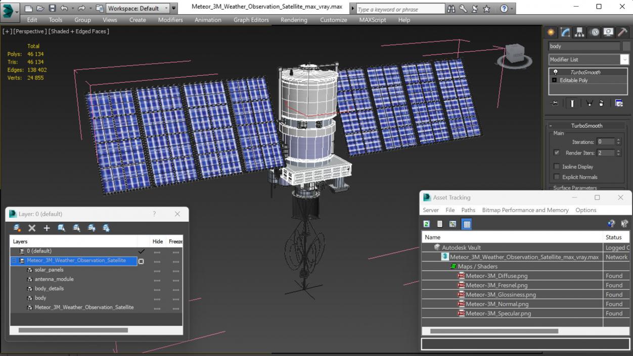 3D Meteor 3M Weather Observation Satellite 2