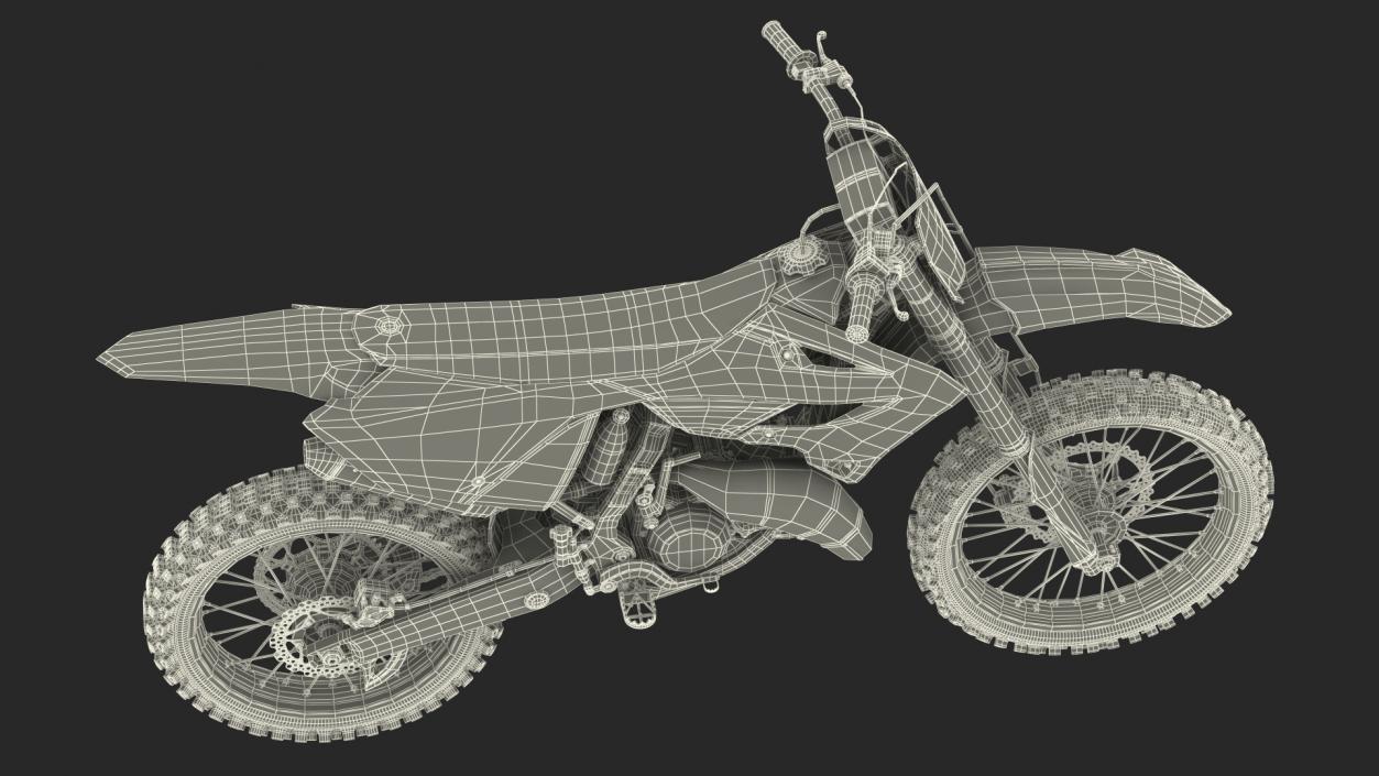 Yamaha YZ125 2022 Dirt Rigged 3D model