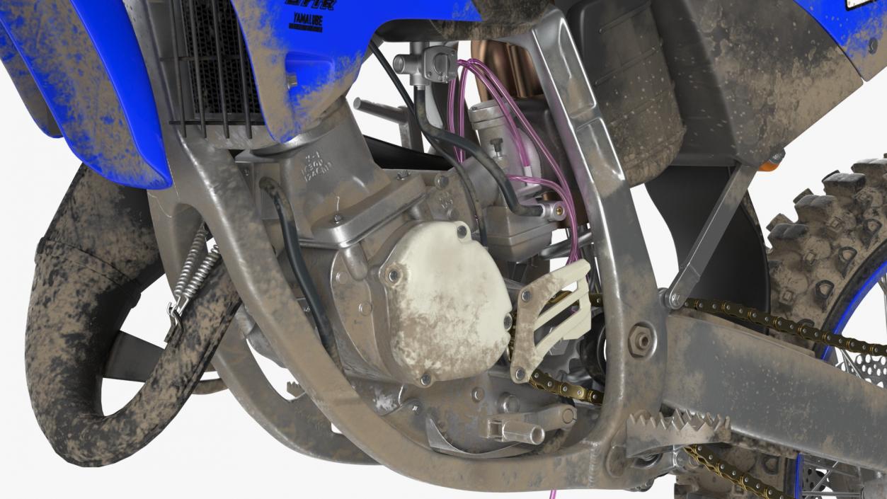 Yamaha YZ125 2022 Dirt Rigged 3D model