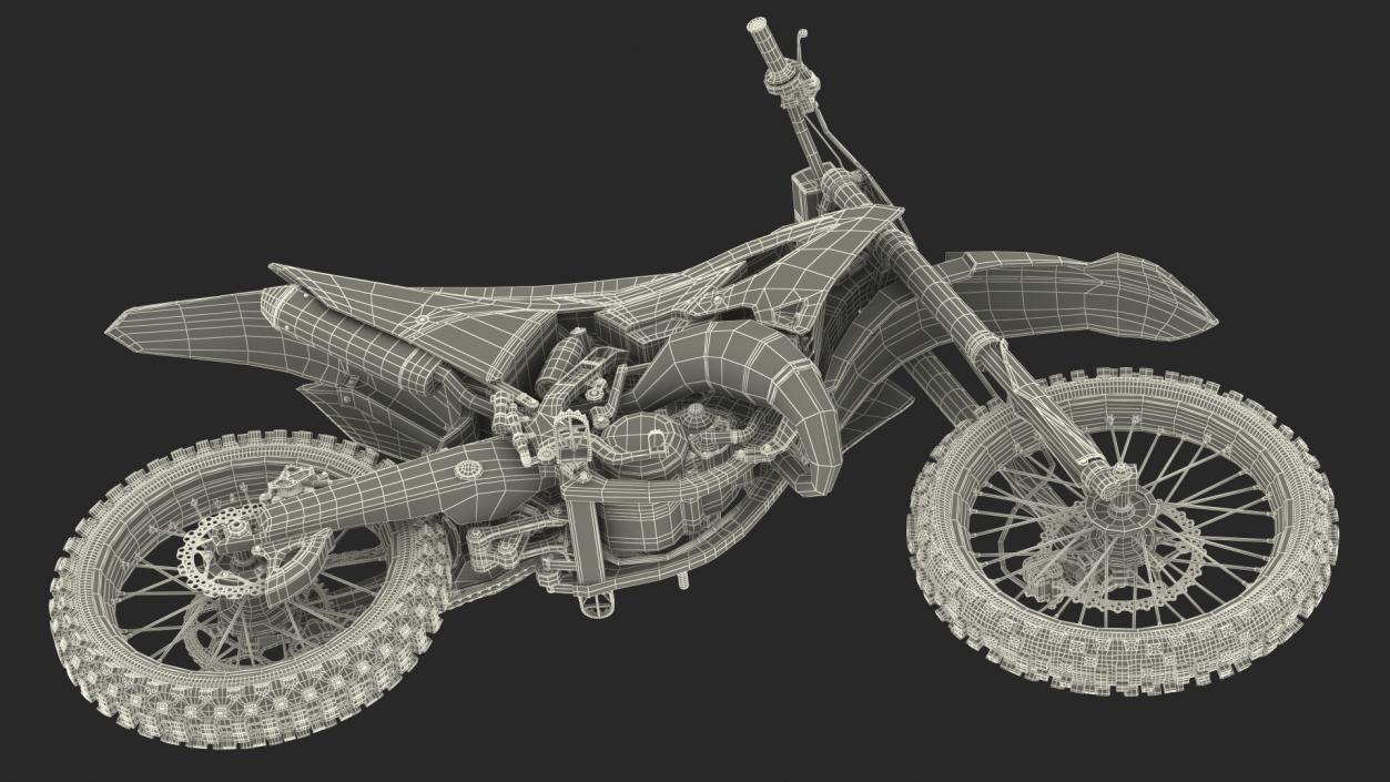 Yamaha YZ125 2022 Dirt Rigged 3D model