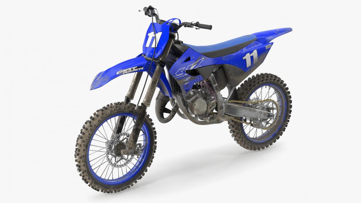 Yamaha YZ125 2022 Dirt Rigged 3D model