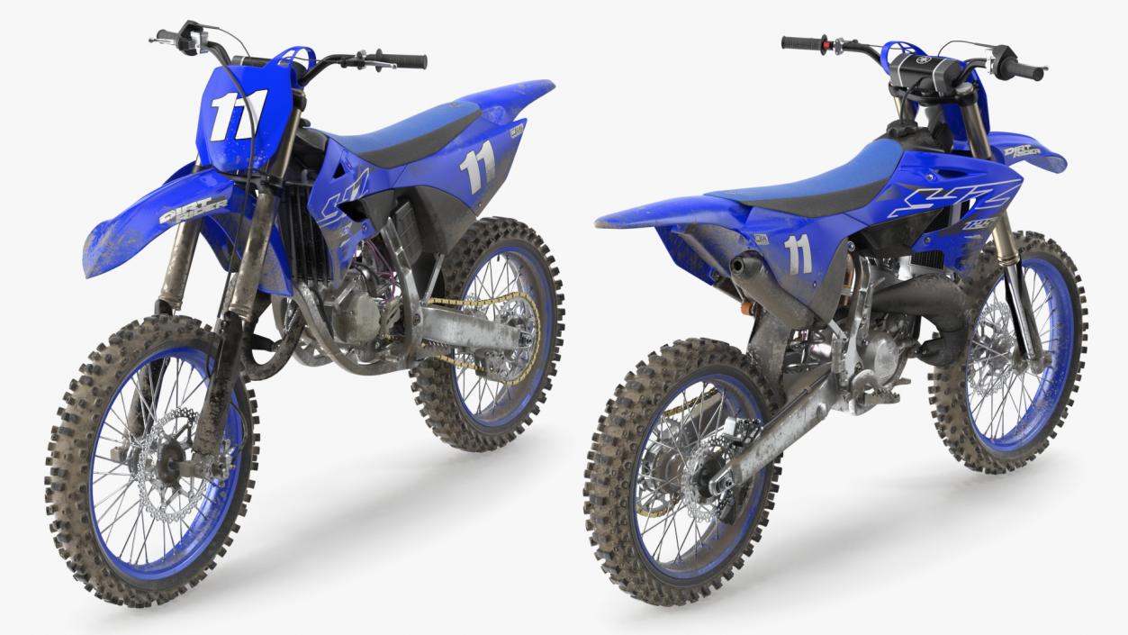 Yamaha YZ125 2022 Dirt Rigged 3D model