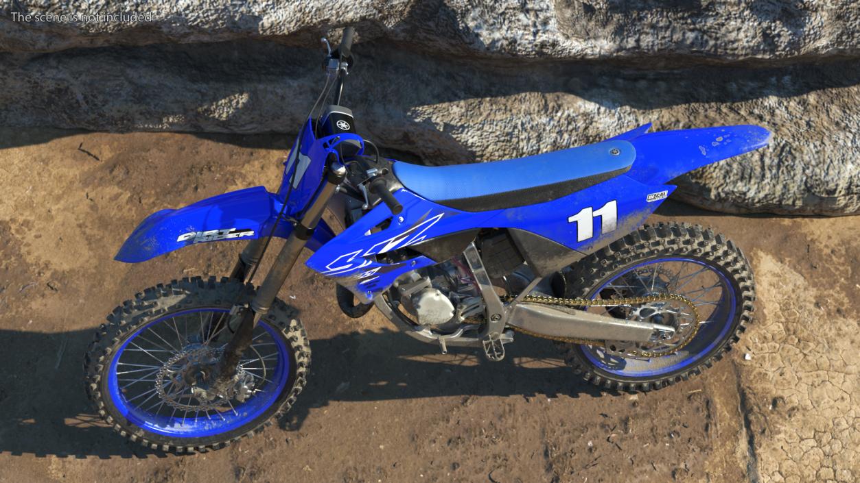 Yamaha YZ125 2022 Dirt Rigged 3D model