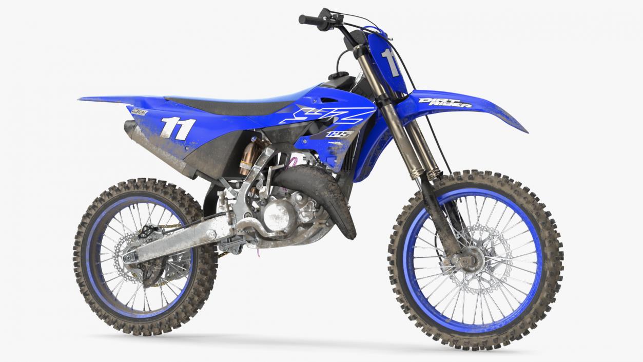 Yamaha YZ125 2022 Dirt Rigged 3D model