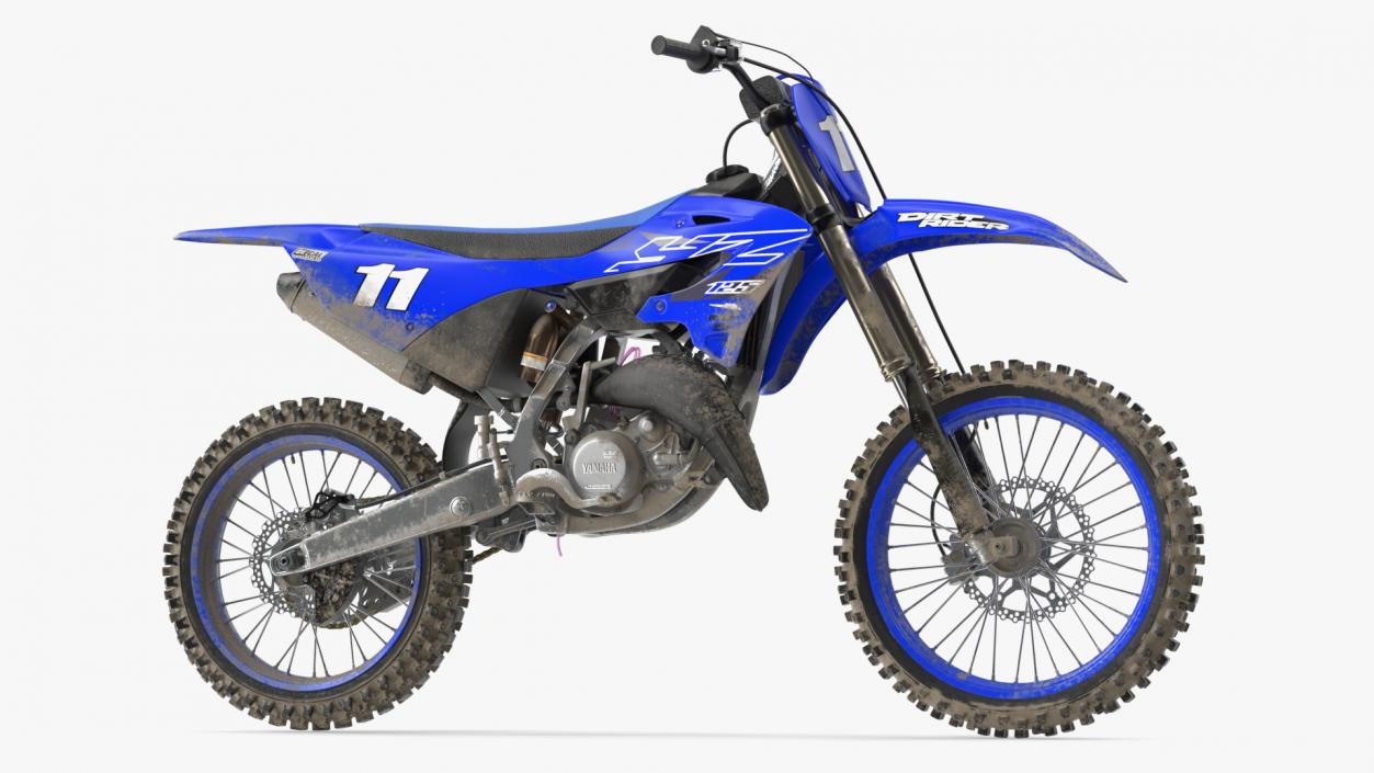 Yamaha YZ125 2022 Dirt Rigged 3D model