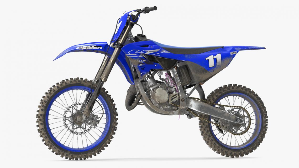 Yamaha YZ125 2022 Dirt Rigged 3D model