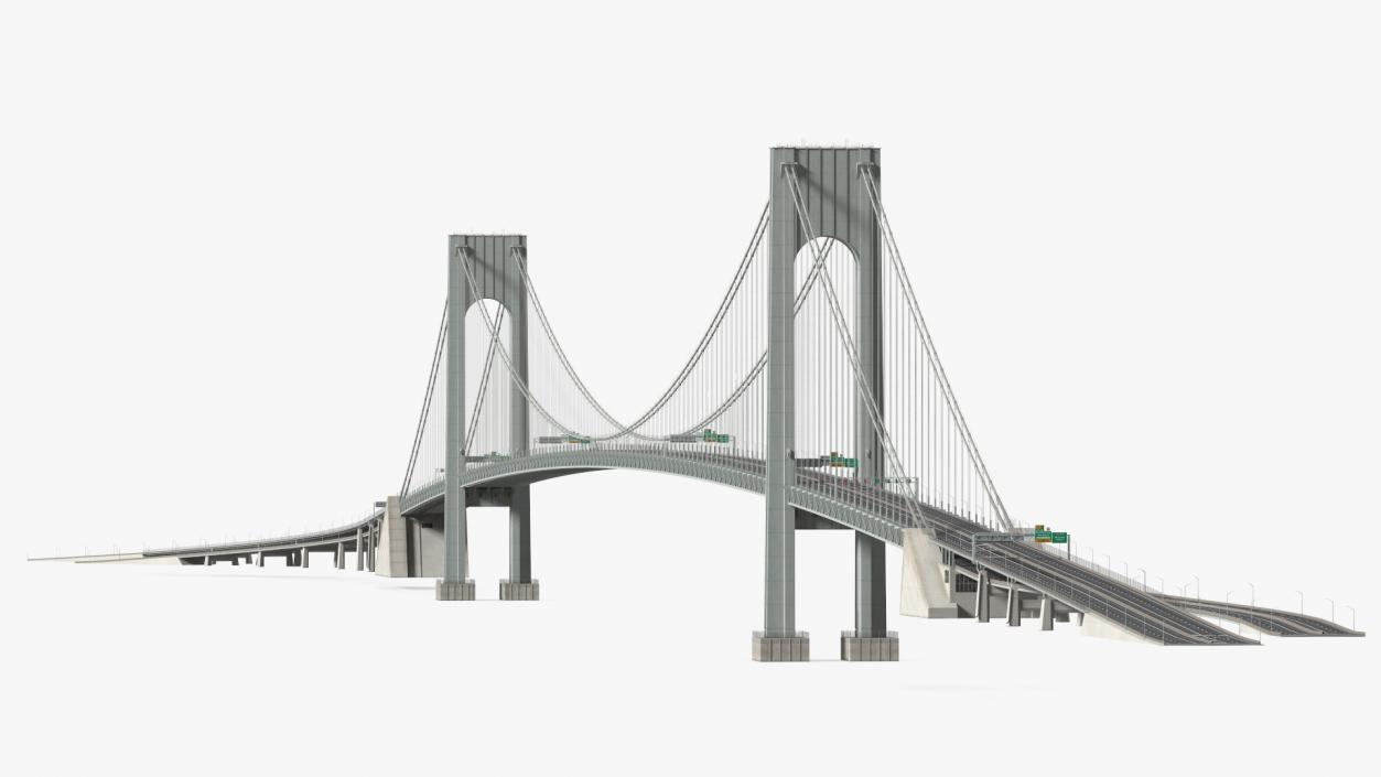 3D Suspension Bridges Collection 4