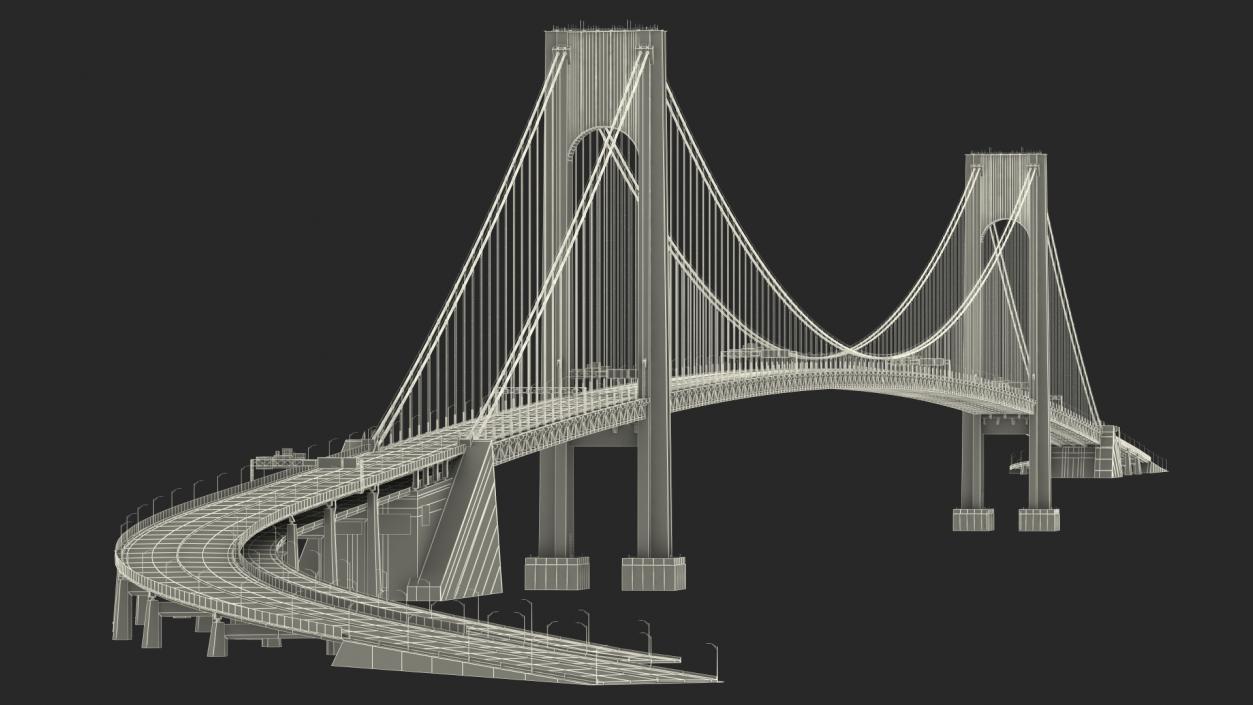 3D Suspension Bridges Collection 4