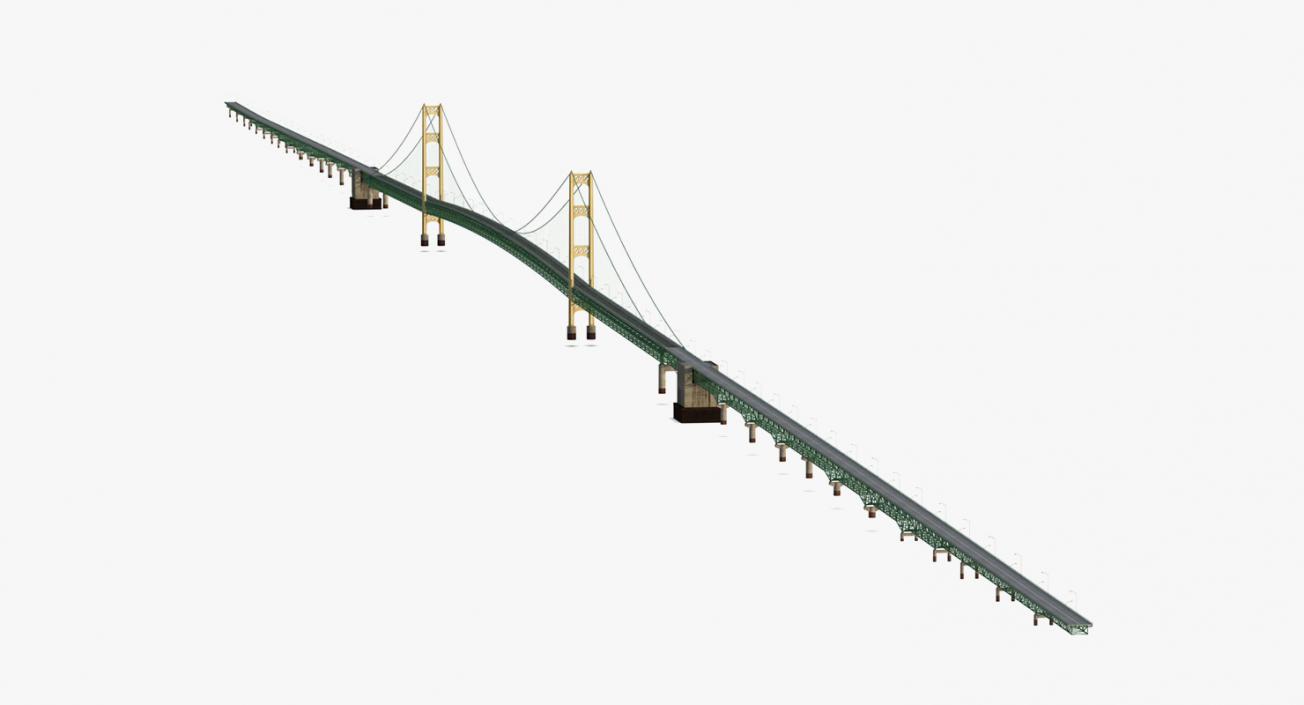 3D Suspension Bridges Collection 4