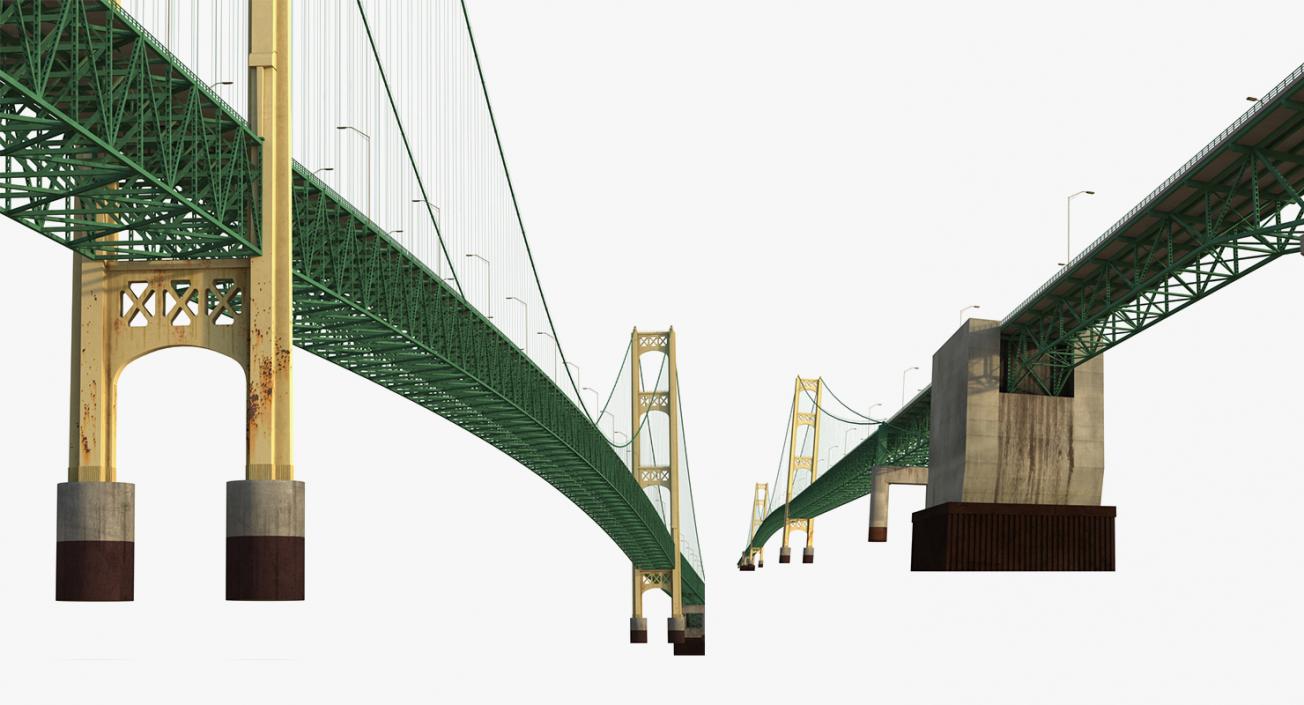 3D Suspension Bridges Collection 4