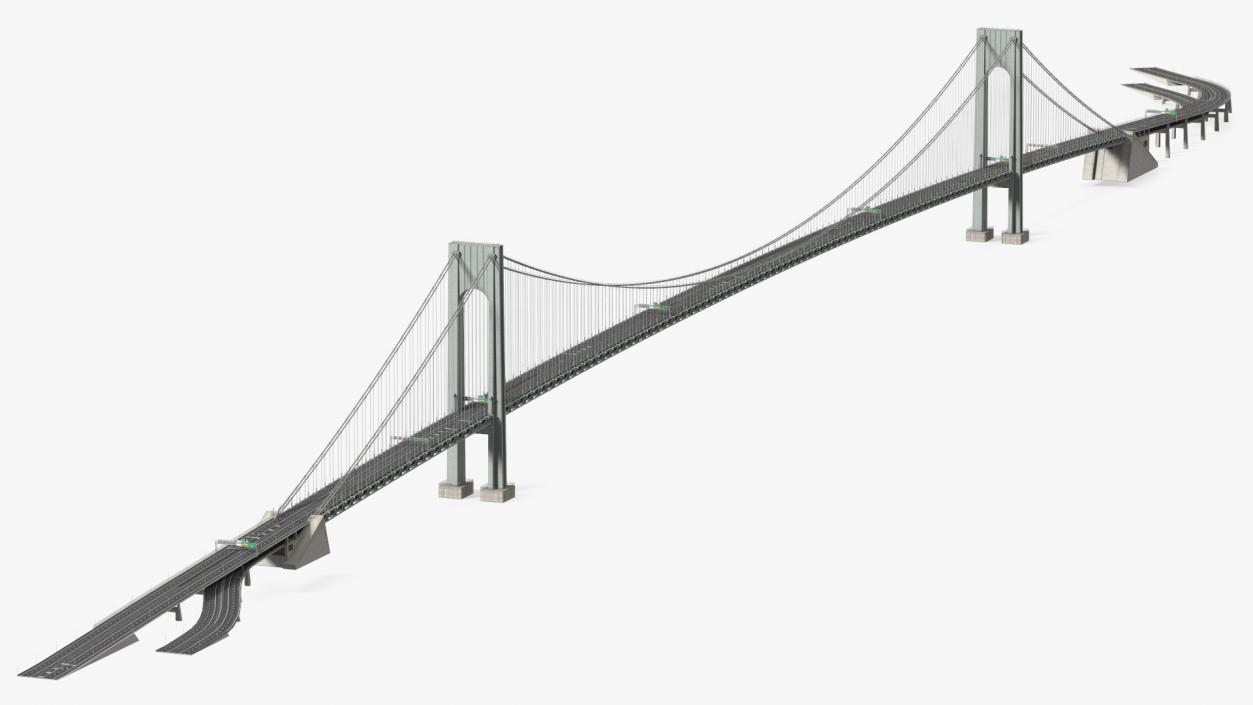 3D Suspension Bridges Collection 4