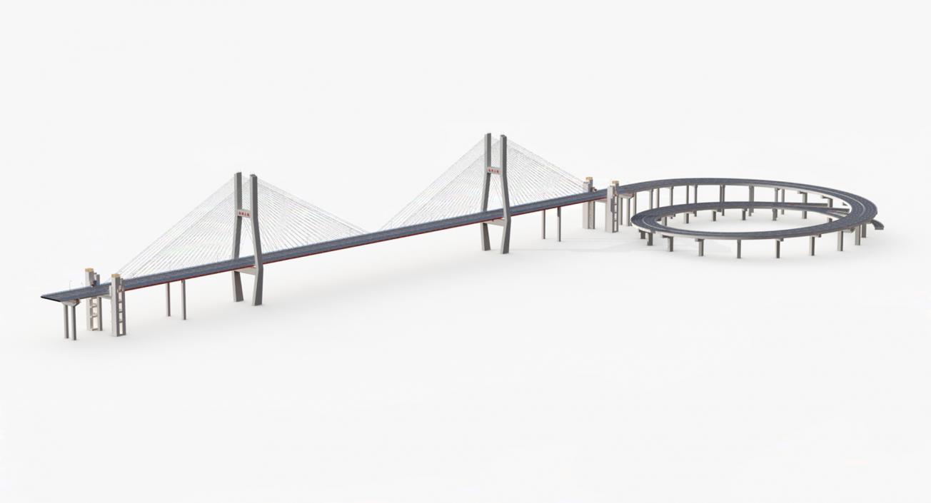 3D Suspension Bridges Collection 4