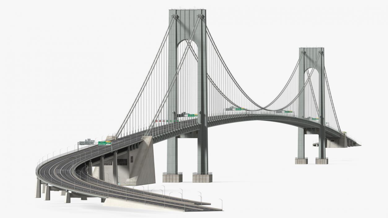 3D Suspension Bridges Collection 4