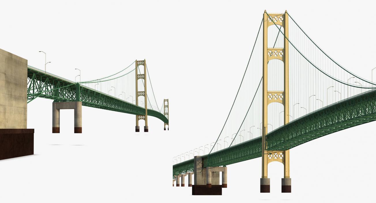 3D Suspension Bridges Collection 4