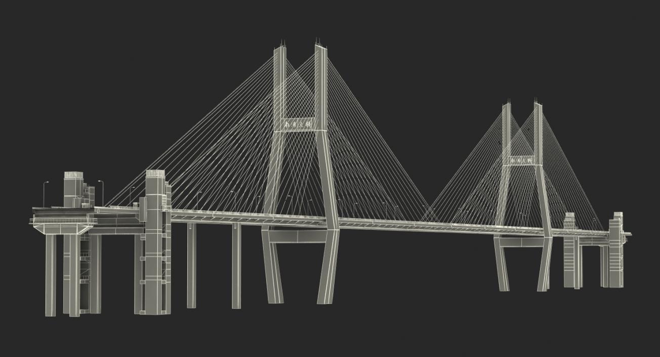 3D Suspension Bridges Collection 4