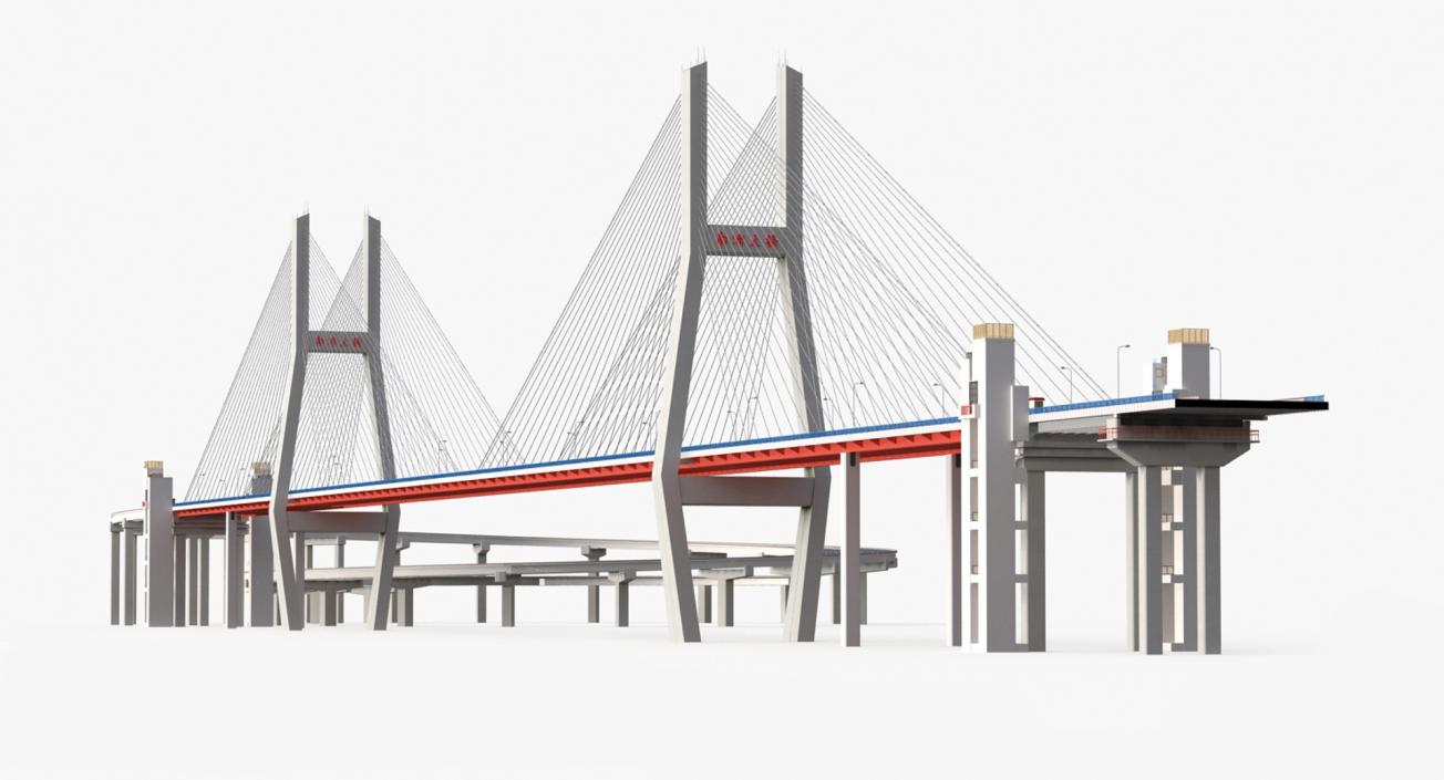 3D Suspension Bridges Collection 4