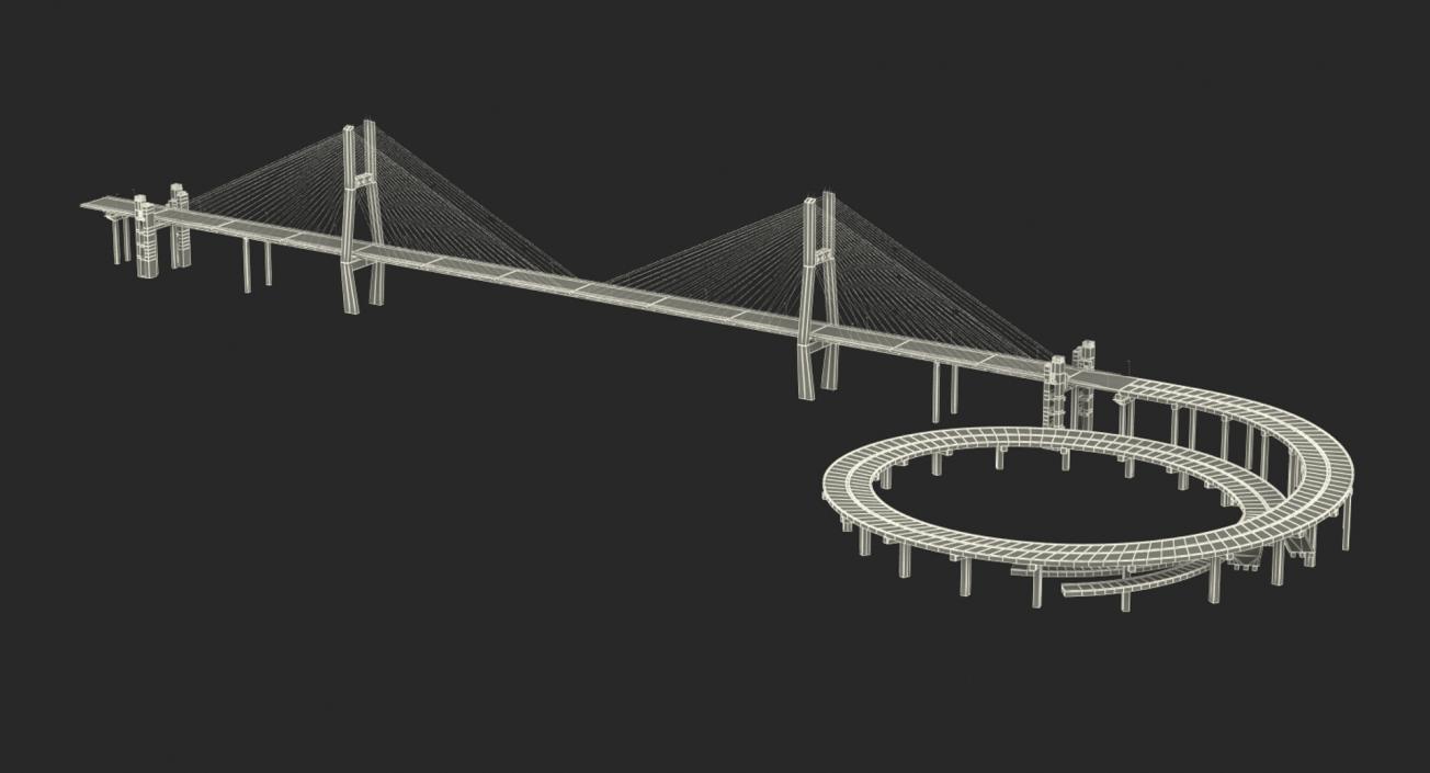 3D Suspension Bridges Collection 4