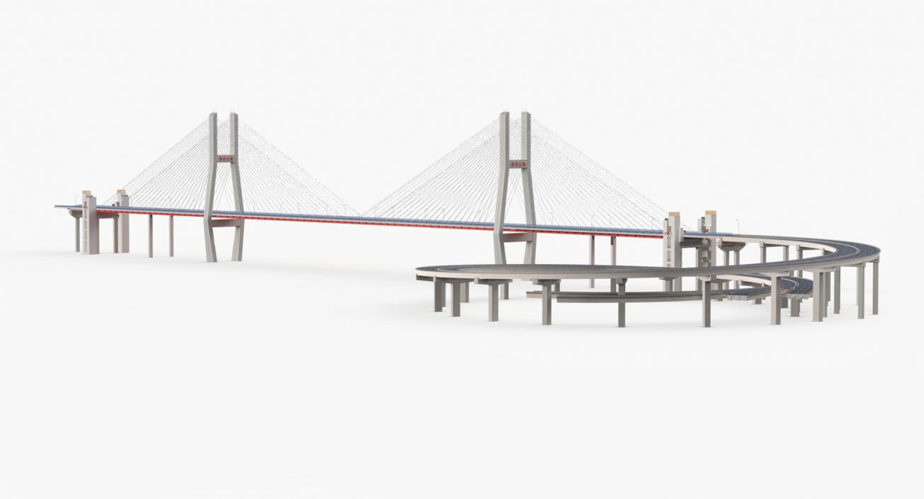 3D Suspension Bridges Collection 4