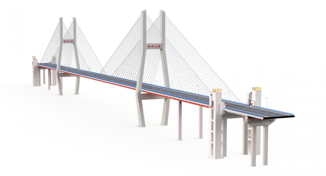 3D Suspension Bridges Collection 4