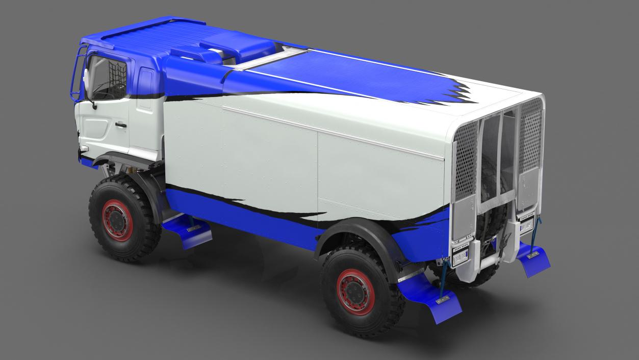 3D Rally Truck Dakar Blue Simple Interior model