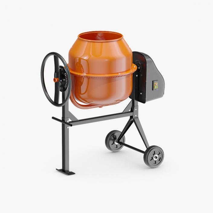 3D model Portable Electric Cement Mixer