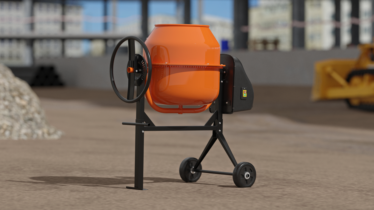 3D model Portable Electric Cement Mixer