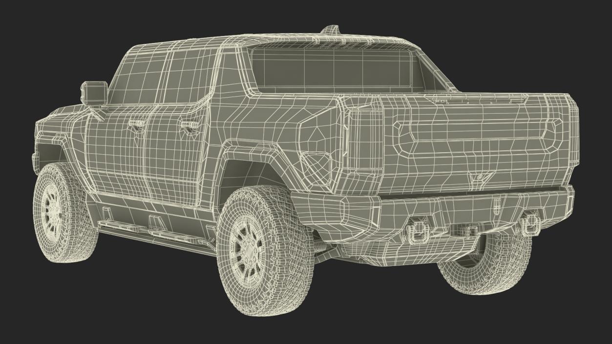 Pickup Truck with Gooseneck Trailer and Crossover 3D model