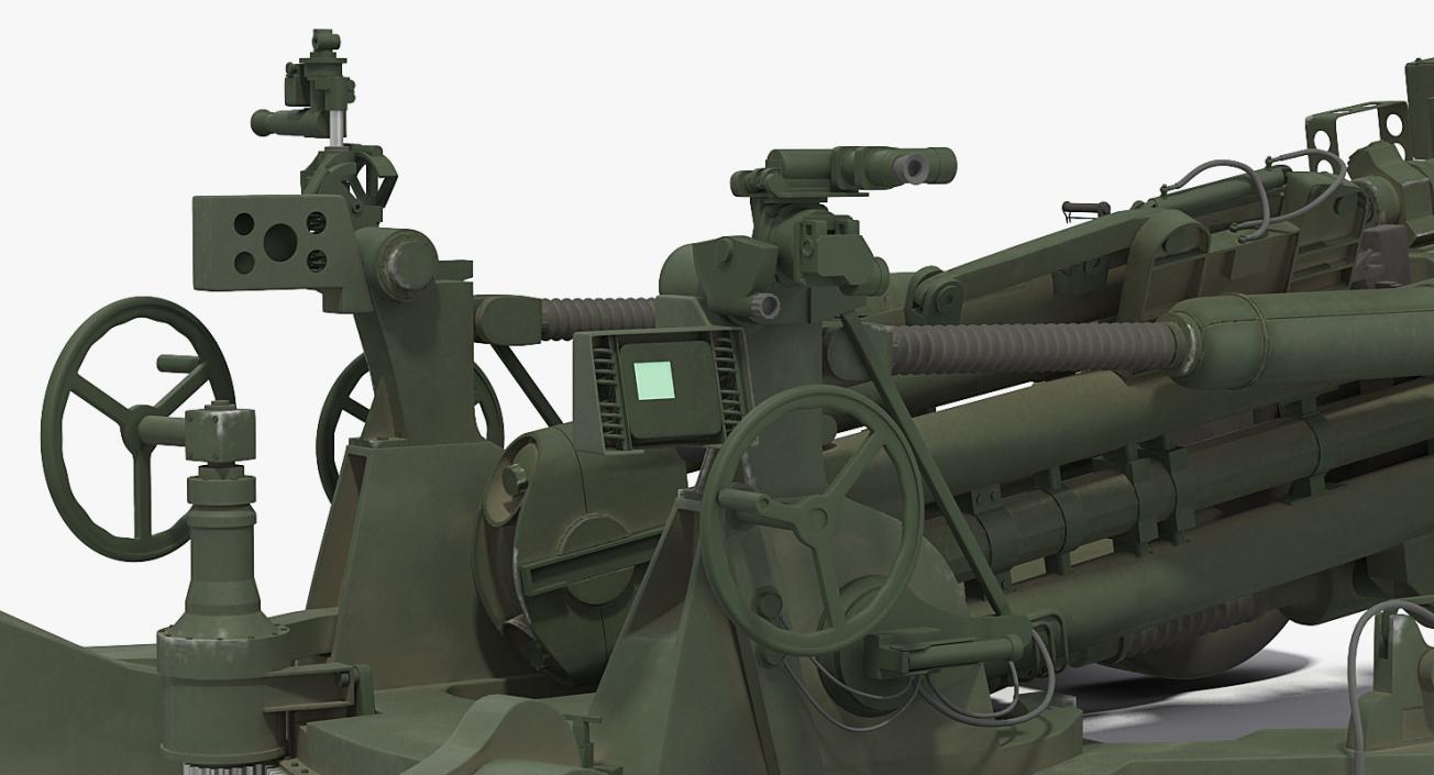 3D model M777 Howitzer 155mm Battle Position