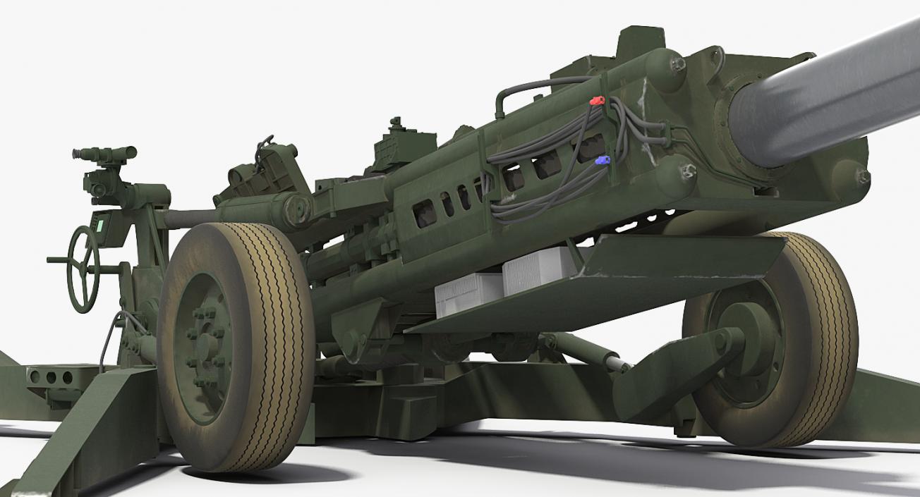 3D model M777 Howitzer 155mm Battle Position