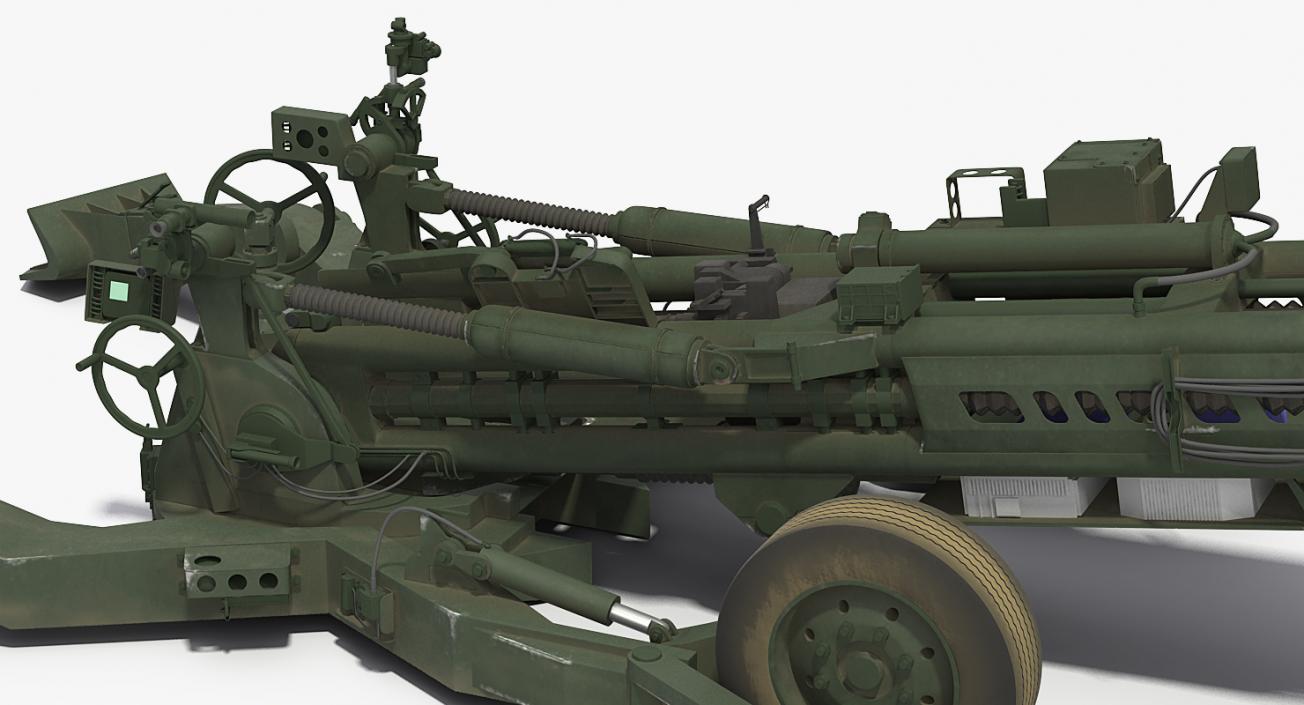 3D model M777 Howitzer 155mm Battle Position