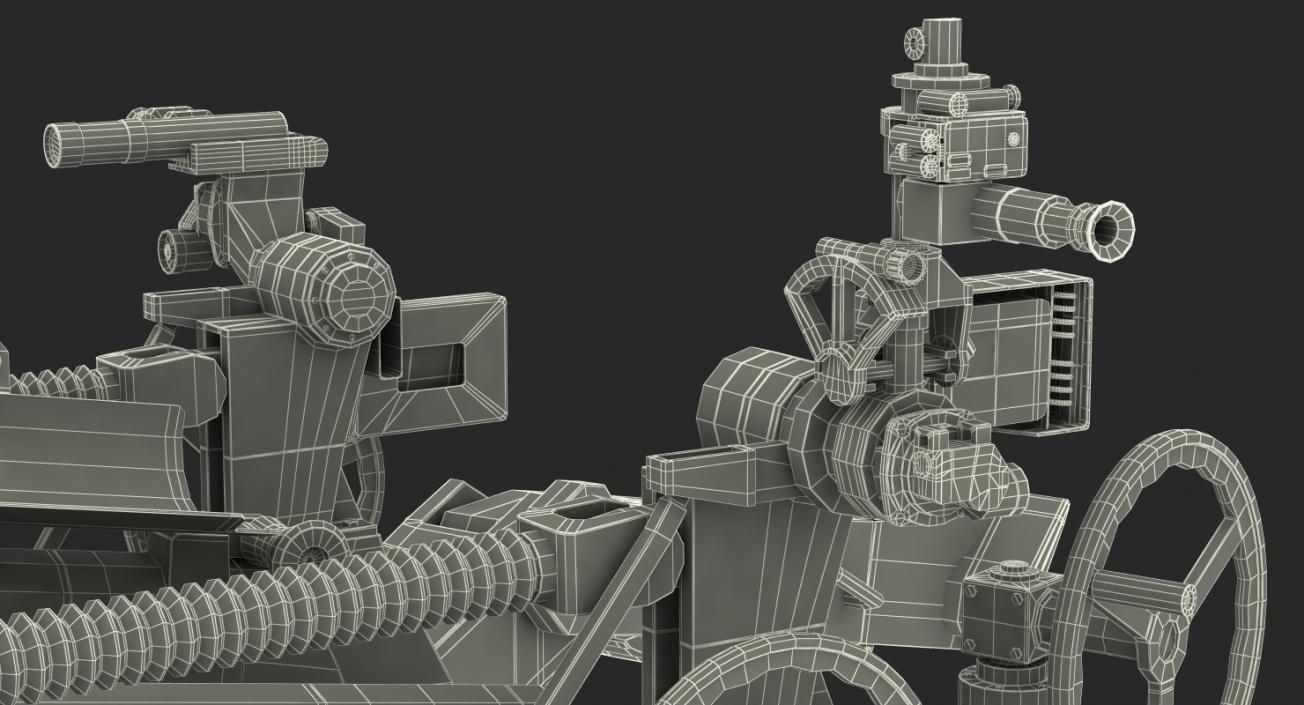 3D model M777 Howitzer 155mm Battle Position