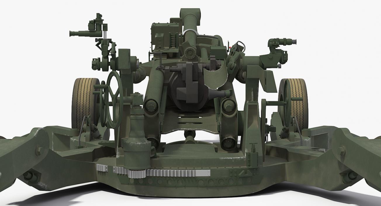 3D model M777 Howitzer 155mm Battle Position