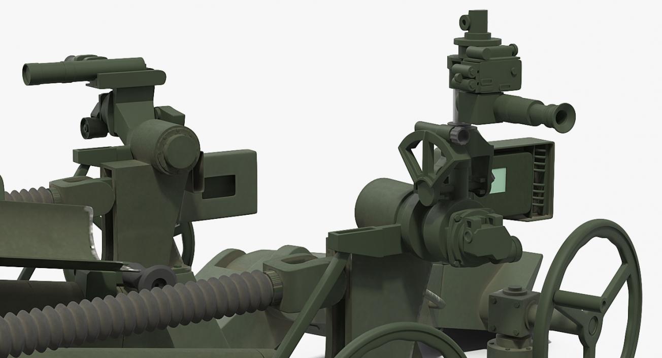 3D model M777 Howitzer 155mm Battle Position