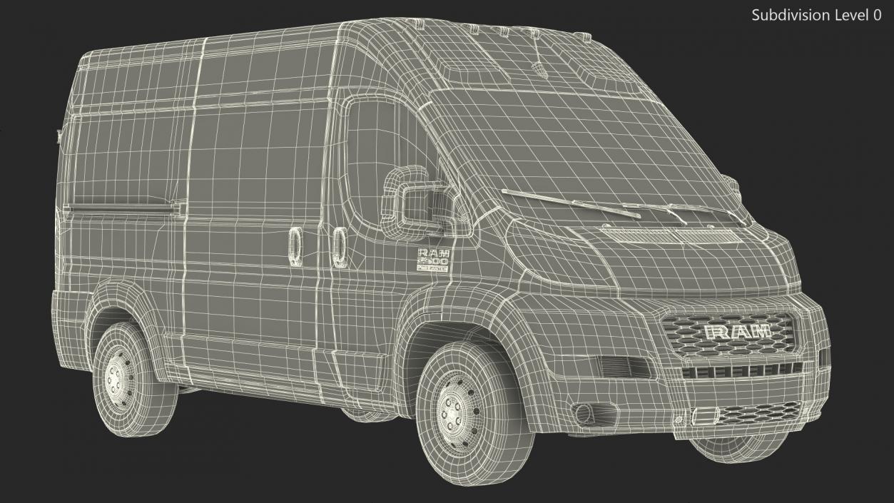 3D 2022 RAM Promaster 136 Simple Interior model