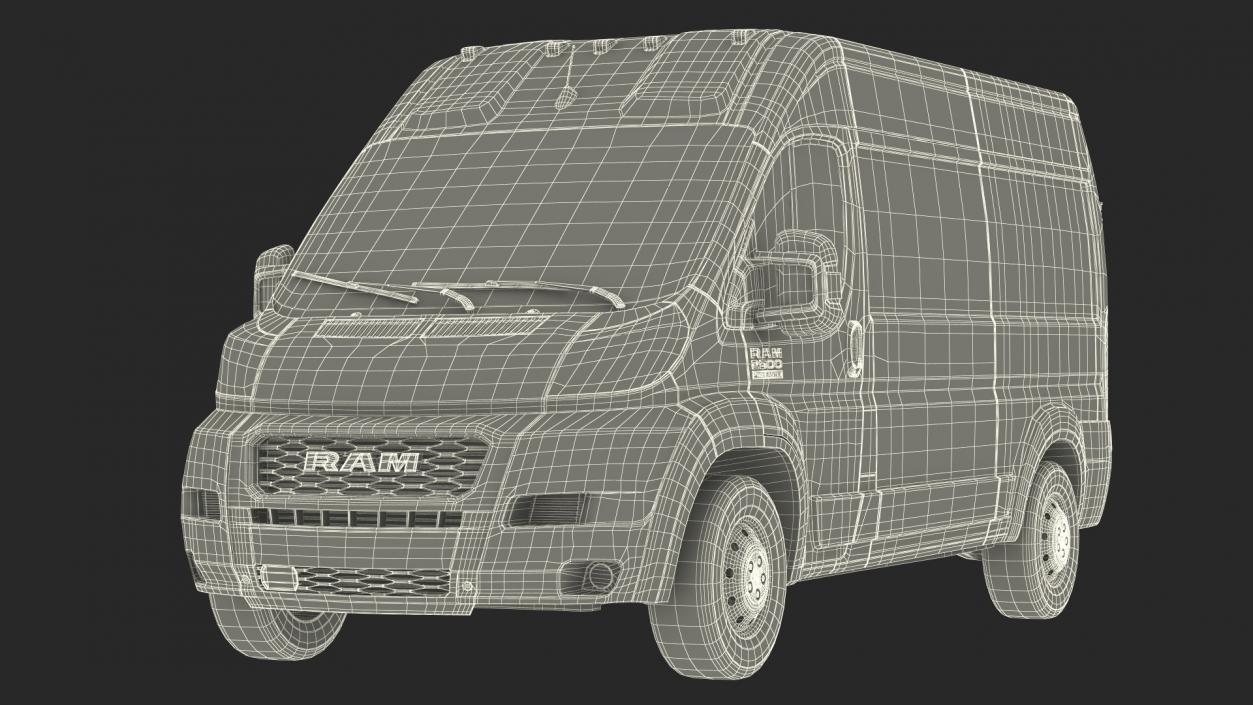 3D 2022 RAM Promaster 136 Simple Interior model