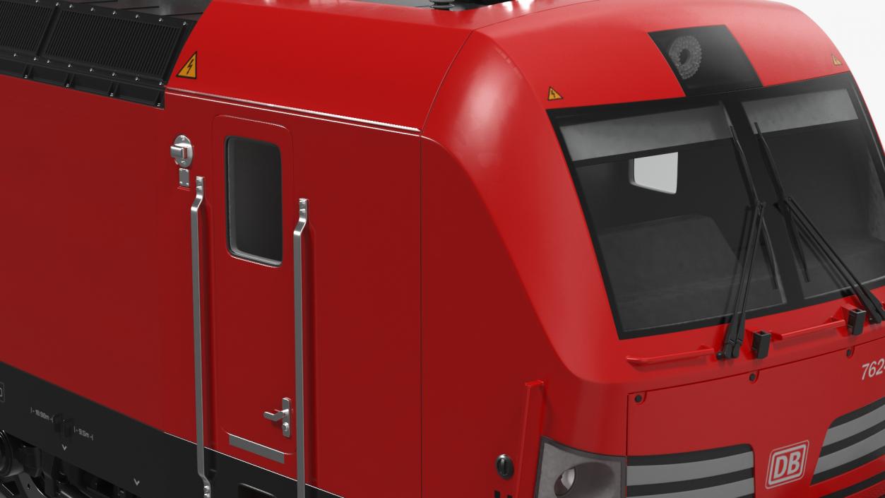 Red Siemens Vectron Locomotive Rigged 3D