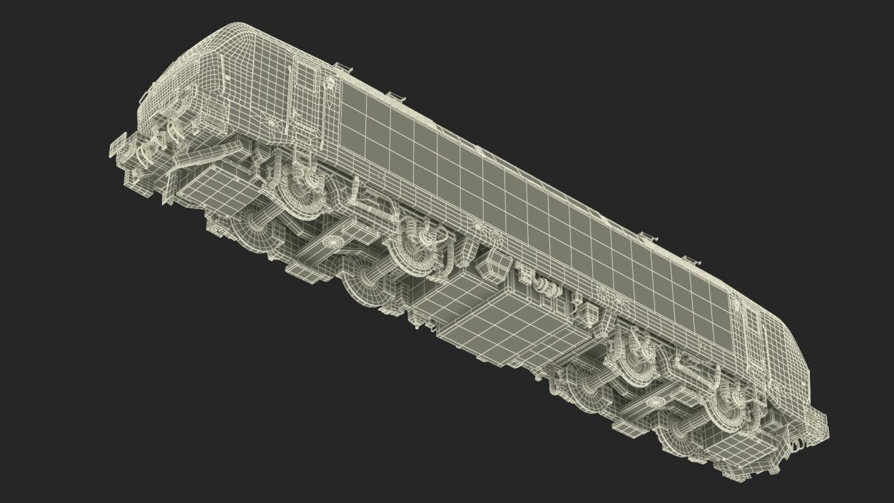 Red Siemens Vectron Locomotive Rigged 3D