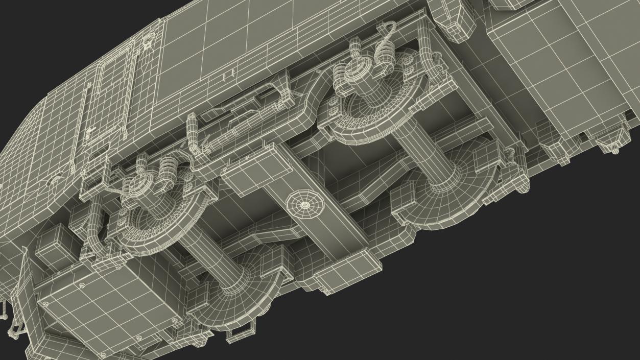 Red Siemens Vectron Locomotive Rigged 3D