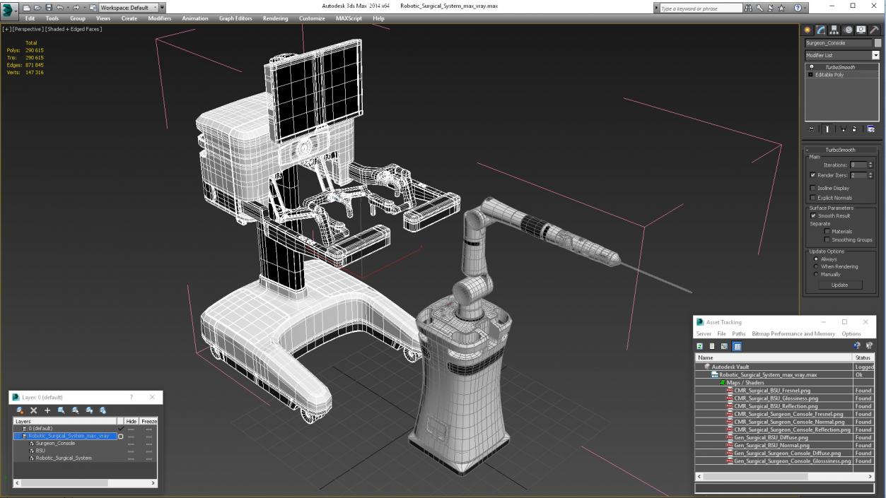 3D Robotic Surgical System model