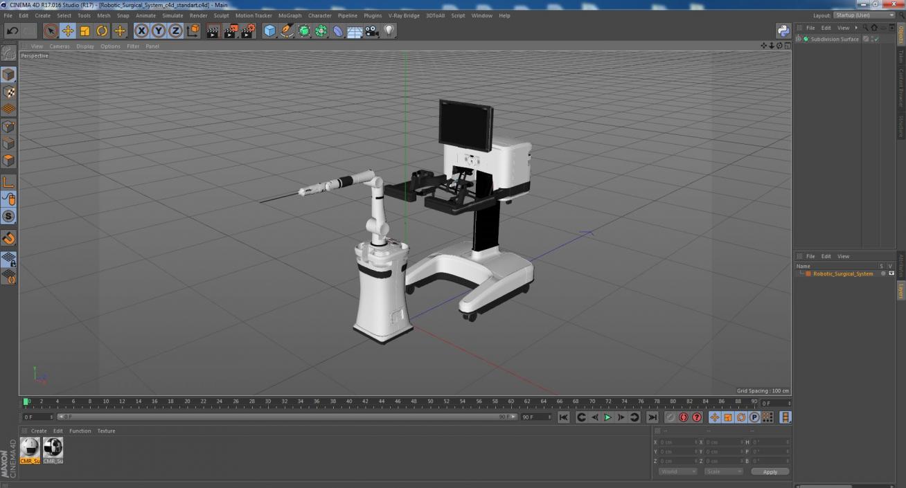 3D Robotic Surgical System model