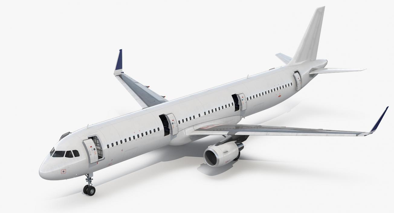 3D Airbus A321 Generic with Interior model