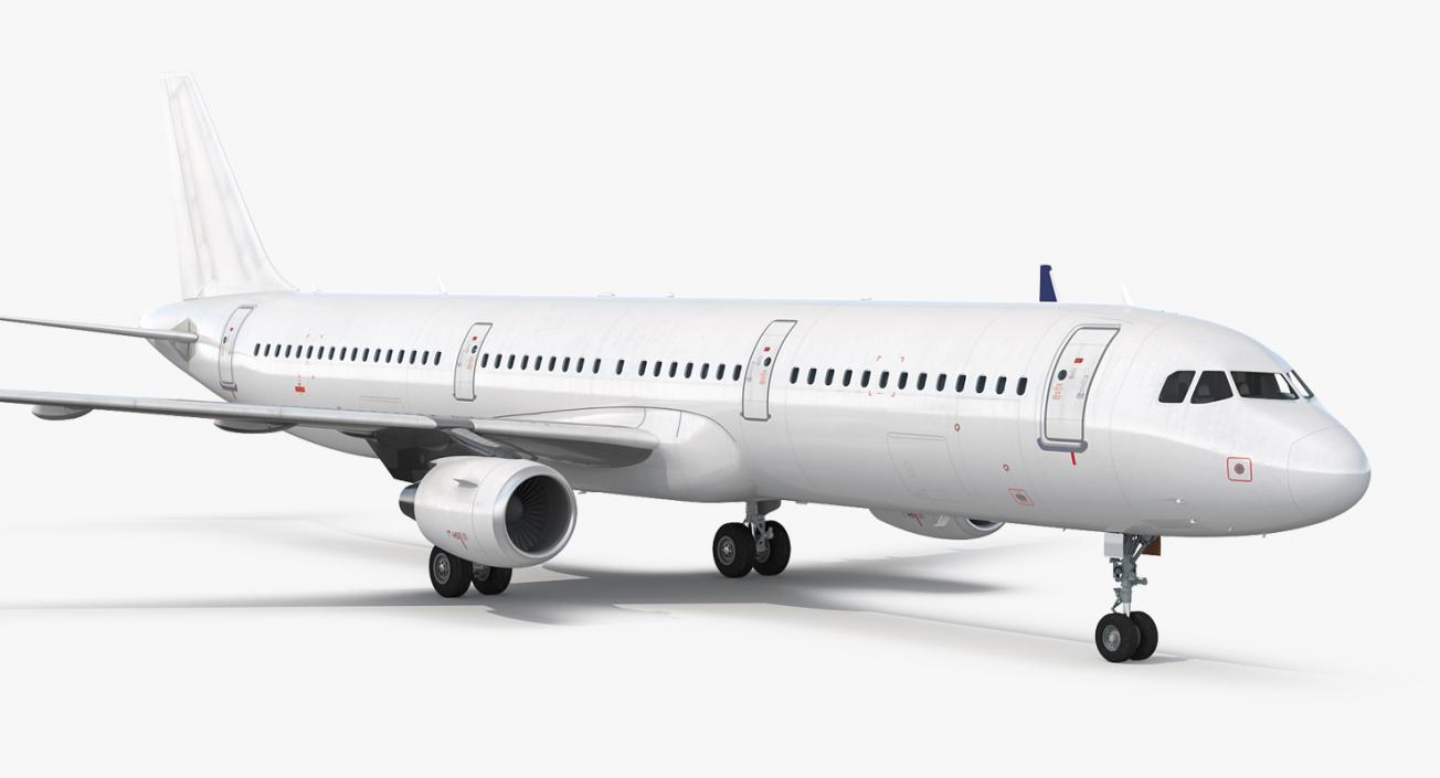 3D Airbus A321 Generic with Interior model