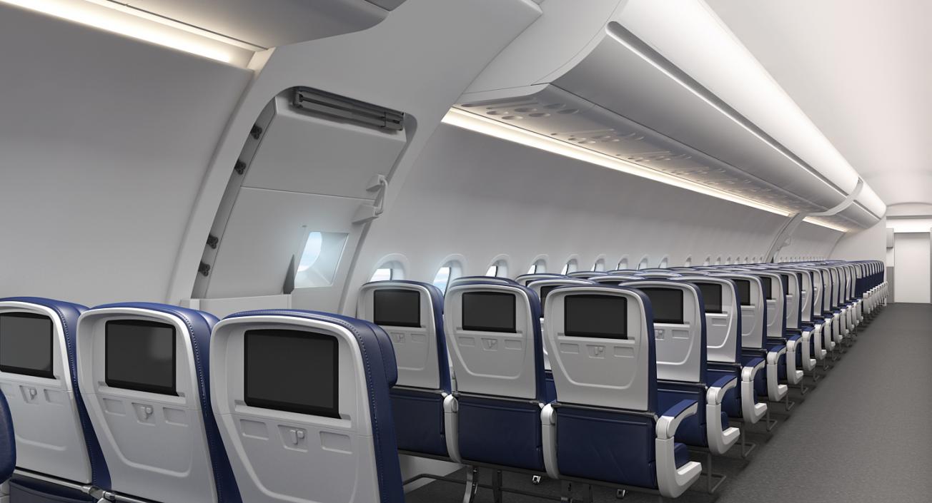 3D Airbus A321 Generic with Interior model