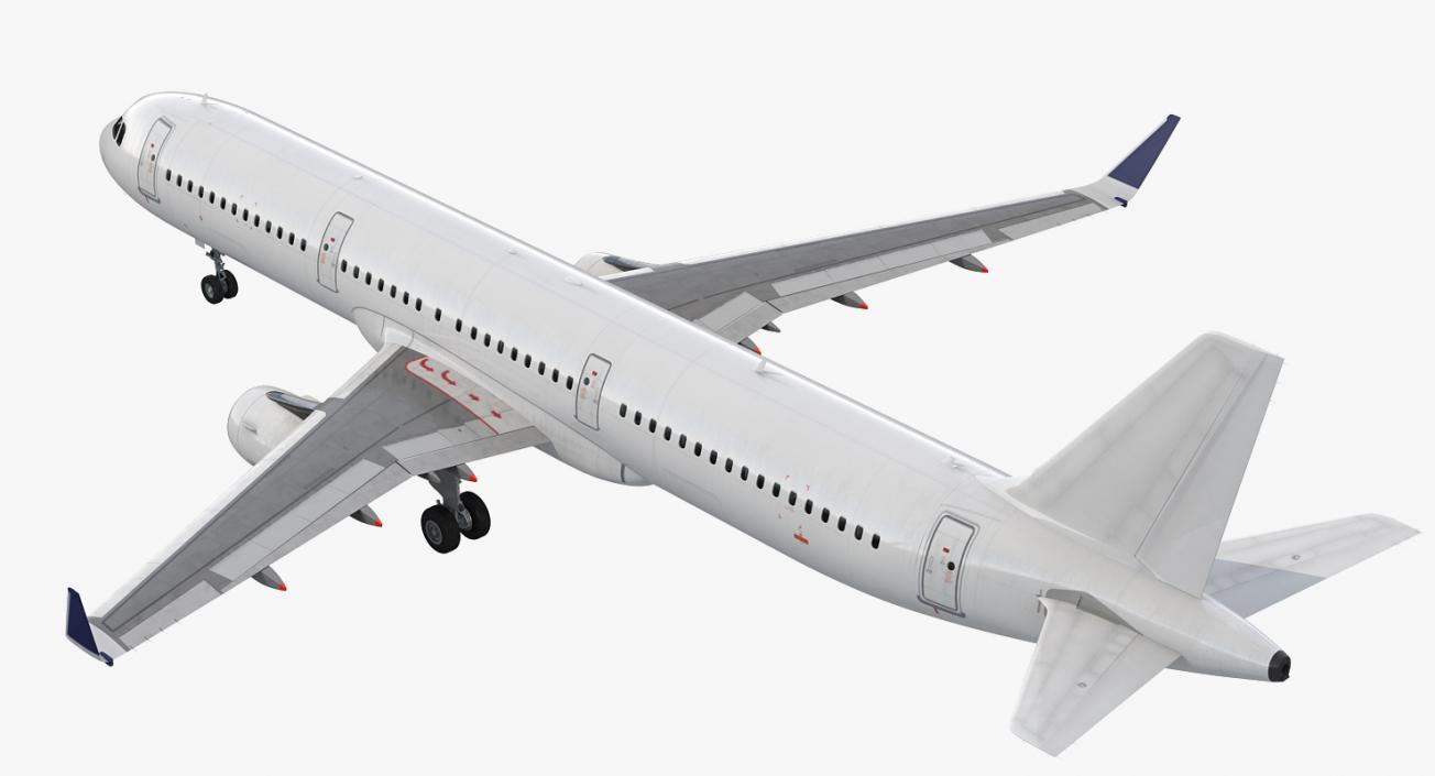 3D Airbus A321 Generic with Interior model