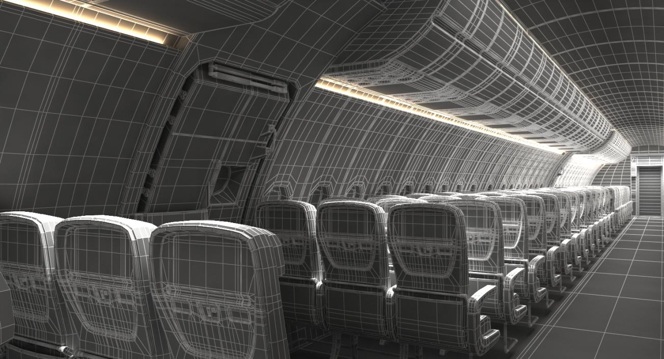 3D Airbus A321 Generic with Interior model