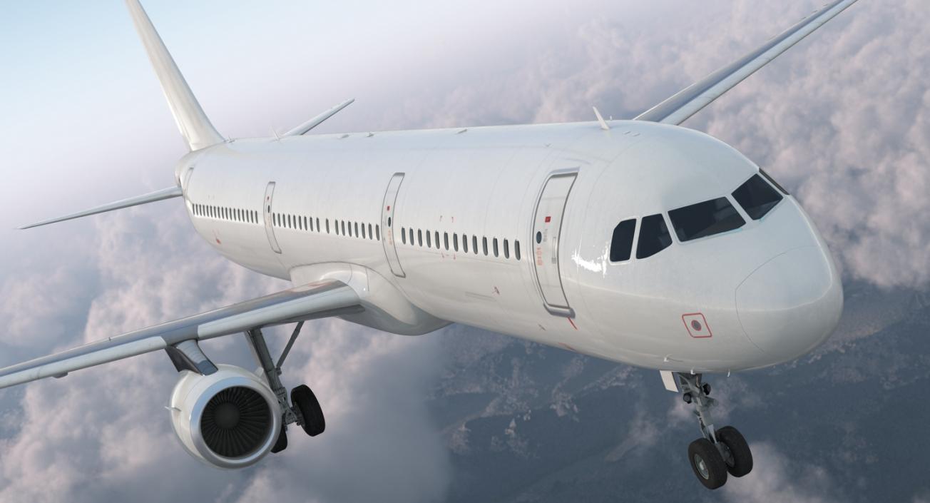 3D Airbus A321 Generic with Interior model