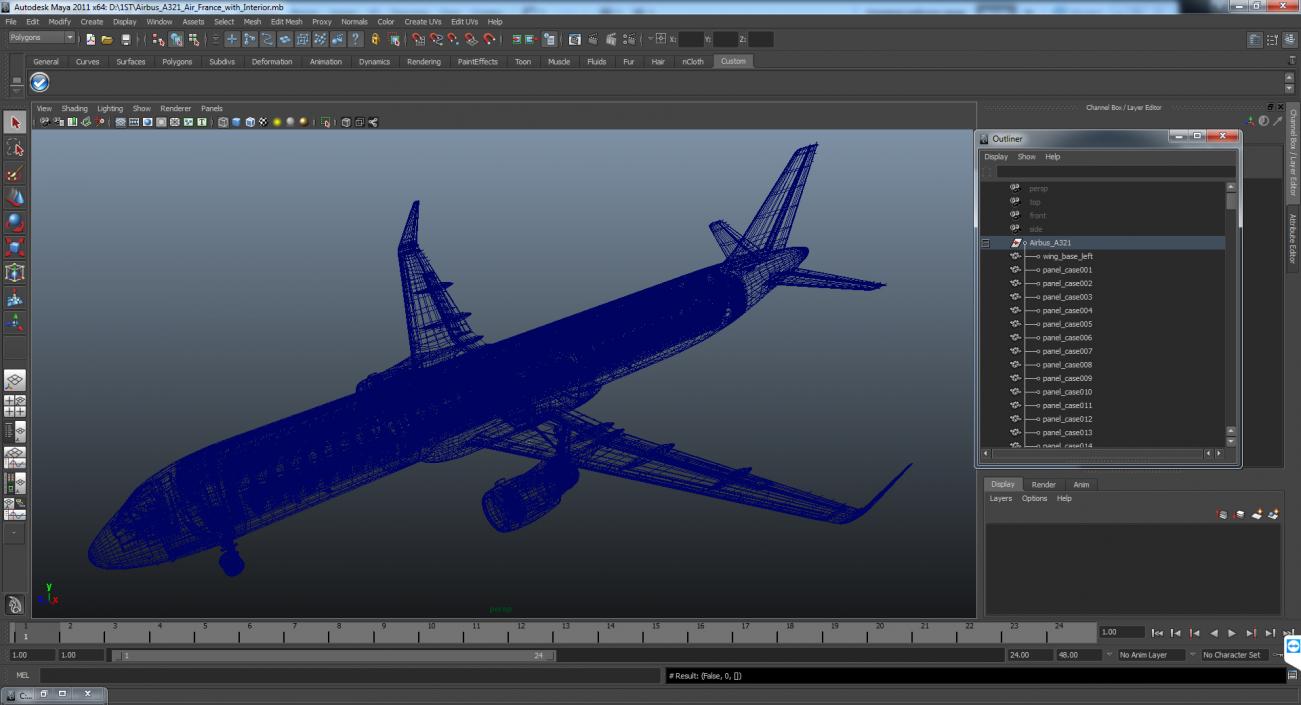 3D Airbus A321 Generic with Interior model