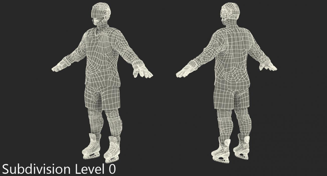 3D Hockey Player Generic 4 model